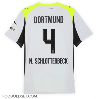 Borussia Dortmund Nico Schlotterbeck #4 Udebanetrøje 2025-26 Kortærmet Borussia Dortmund Nico Schlotterbeck #4 Udebanetrøje 2025-26 Kortærmet